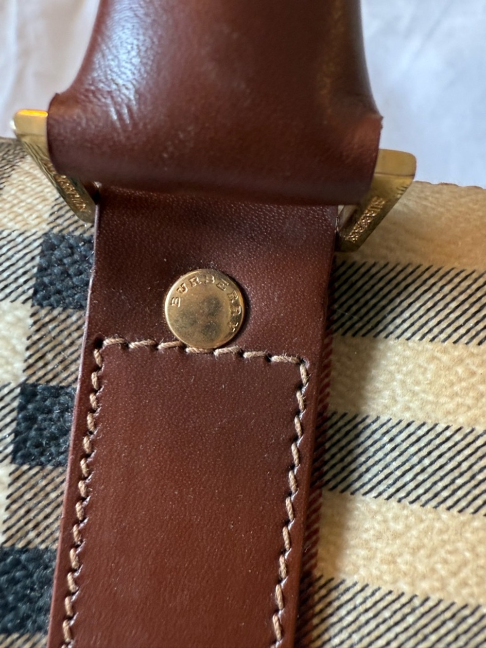 BURBERRY Haymarket Check Holdall Duffle Bag. Lightly used. PVC Coated Canvas - Picture 5 of 16
